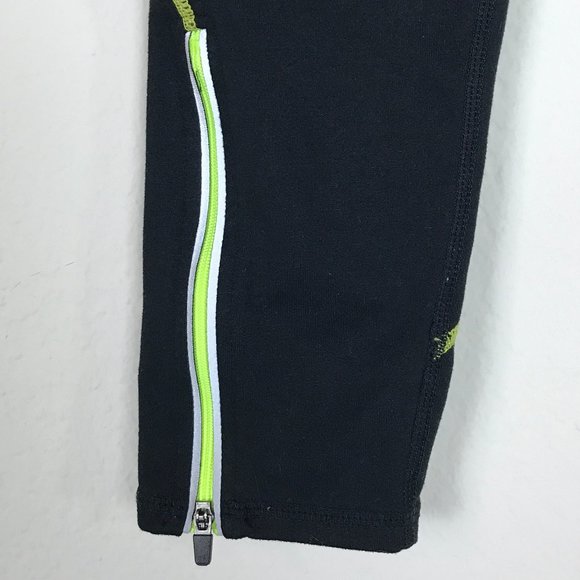 Fabletics Black and Yellow Ankle Zip Full Leggings - Picture 4 of 8